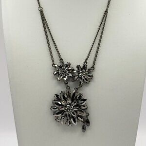 Gunmetal Rhinestone Necklace